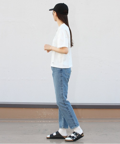 ORCIVAL(オーシバル)の「ORCIVAL/オーシバル 40/2 ギャザーショートスリーブクルーネックプルオーバー GATHER SHORTSLEEVE CREWNECK PULLOVER OR-C0231 GJR(Tシャツ/カットソー・レディース・イエロー/ホワイト/ブラック・1)」の11枚目の写真