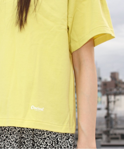 ORCIVAL(オーシバル)の「ORCIVAL/オーシバル 40/2 ギャザーショートスリーブクルーネックプルオーバー GATHER SHORTSLEEVE CREWNECK PULLOVER OR-C0231 GJR(Tシャツ/カットソー・レディース・イエロー/ホワイト/ブラック・1)」の12枚目の写真