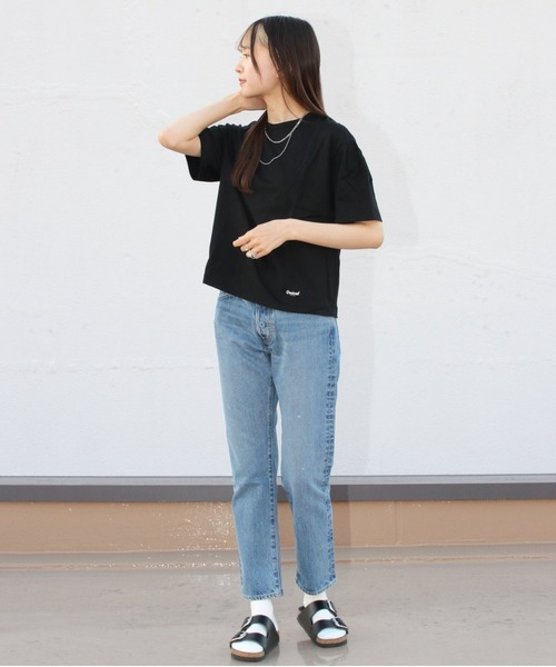 ORCIVAL(オーシバル)の「ORCIVAL/オーシバル 40/2 ギャザーショートスリーブクルーネックプルオーバー GATHER SHORTSLEEVE CREWNECK PULLOVER OR-C0231 GJR(Tシャツ/カットソー・レディース・イエロー/ホワイト/ブラック・1)」の5枚目の写真
