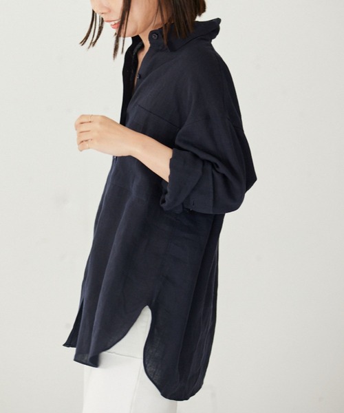 美品❣️BABYLONEバビロン❣️麻　リネン　シアー長袖ロングシャツ リネンBIGシルエットシャツ | [公式]バビロン（BABYLONE）通販