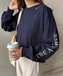 andme | コットンロゴプリントボリューム袖Tシャツ(Tシャツ/カットソー)