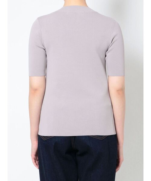 LAGUNAMOON（ラグナムーン）の「ミニマルハーフスリーブニットプルオーバー（ニット/セーター・レディース・ブラック/アイボリー/ラベンダー/ホワイト・FREE）」の12枚目の写真