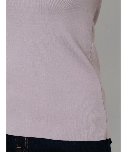 LAGUNAMOON（ラグナムーン）の「ミニマルハーフスリーブニットプルオーバー（ニット/セーター・レディース・ブラック/アイボリー/ラベンダー/ホワイト・FREE）」の5枚目の写真