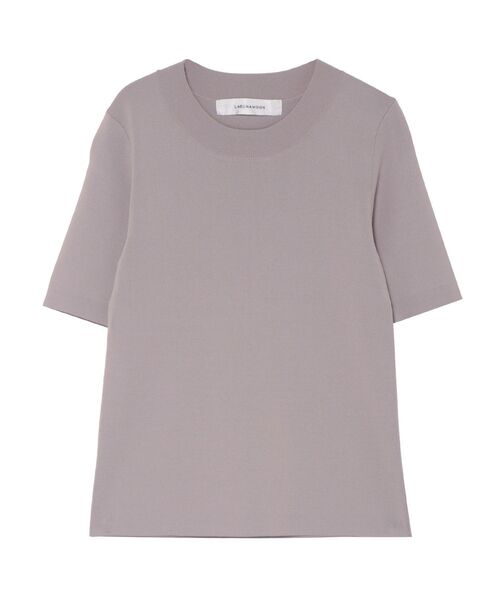 LAGUNAMOON（ラグナムーン）の「ミニマルハーフスリーブニットプルオーバー（ニット/セーター・レディース・ブラック/アイボリー/ラベンダー/ホワイト・FREE）」の7枚目の写真