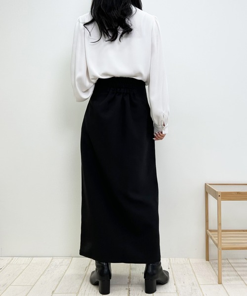 INGNI（イング）の「パールピン付トロミボウタイ／ブラウス（シャツ/ブラウス・レディース・オフホワイト/ピンク/ブルー/ホワイト系6/ホワイト×ブラック・M）」の18枚目の写真