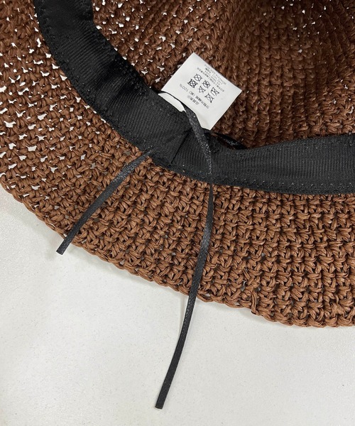 CAPRICIEUX LE'MAGE（カプリシューレマージュ）の「ペーパーハット（ハット・レディース・ブラウン/アイボリー・FREE）」の4枚目の写真