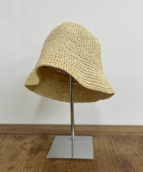 CAPRICIEUX LE'MAGE（カプリシューレマージュ）の「ペーパーハット（ハット・レディース・ブラウン/アイボリー・FREE）」の6枚目の写真