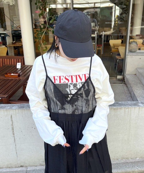 mline（エムライン）の「[mline]シアーチェックキャミワンピース（ワンピース・レディース・ブラック/グリーン・FREE）」の15枚目の写真