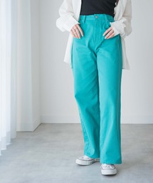 WEGO | WEGO/カラーウエストフィットワイドストレートパンツ(デニムパンツ)