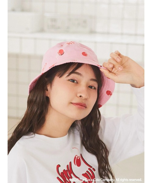 Coca Cola（コカコーラ）の「別注 Cherry Coke「R」バケットハット（ハット・レディース・ピンク・FREE）」の5枚目の写真