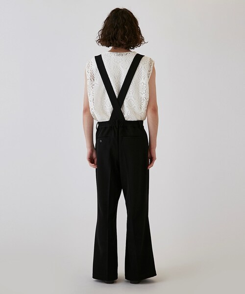 tk.TAKEO KIKUCHI（ティーケータケオキクチ）の「◆サスペンダー付きバギーフレアパンツ（その他パンツ・メンズ・アイボリー/ブラック・03/02）」の6枚目の写真