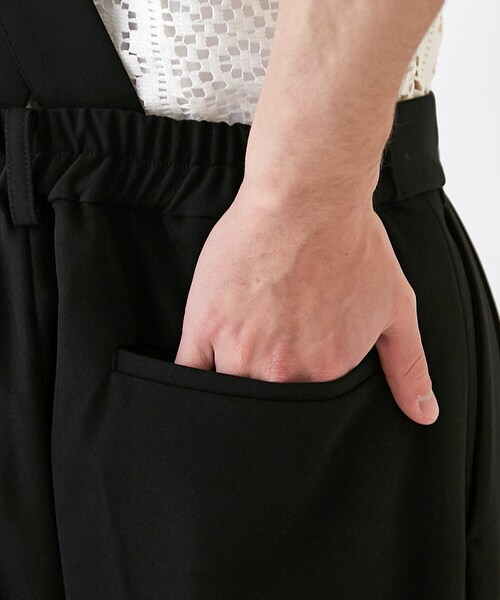 tk.TAKEO KIKUCHI（ティーケータケオキクチ）の「◆サスペンダー付きバギーフレアパンツ（その他パンツ・メンズ・アイボリー/ブラック・03/02）」の11枚目の写真
