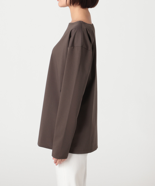 Noble（ノーブル）の「ボートネックプルオーバー（Tシャツ/カットソー・レディース・ホワイト/チャコールグレー・FREE）」の14枚目の写真