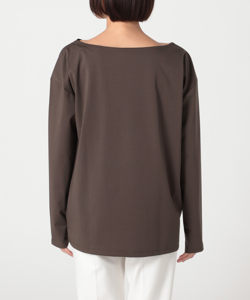 Noble（ノーブル）の「ボートネックプルオーバー（Tシャツ/カットソー・レディース・ホワイト/チャコールグレー・FREE）」の15枚目の写真