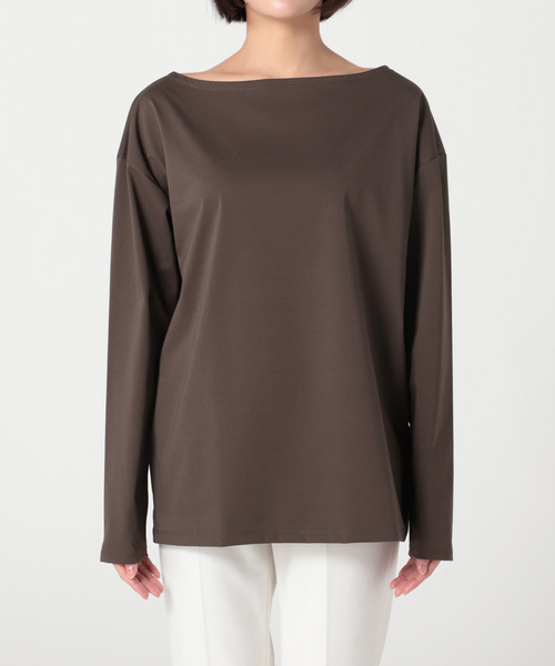 Noble（ノーブル）の「ボートネックプルオーバー（Tシャツ/カットソー・レディース・ホワイト/チャコールグレー・FREE）」の21枚目の写真