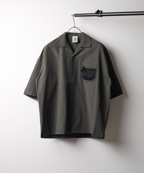 FRANKLIN & MARSHALL(フランクリンマーシャル)の「《FRANKLIN & MARSHALL》OPEN SHIRT(シャツ/ブラウス・レディース・ブラック/カーキ・MEDIUM/LARGE/X-LARGE)」の2枚目の写真