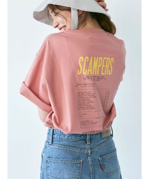 Ungrid（アングリッド）の「JETABOUTS ロゴTee（Tシャツ/カットソー・レディース・ブルー/チャコールグレー/オフホワイト/ピンク・FREE）」の4枚目の写真