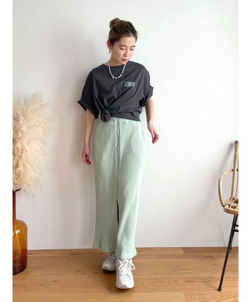 Ungrid（アングリッド）の「JETABOUTS ロゴTee（Tシャツ/カットソー・レディース・ブルー/チャコールグレー/オフホワイト/ピンク・FREE）」の14枚目の写真