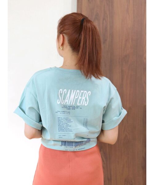 Ungrid（アングリッド）の「JETABOUTS ロゴTee（Tシャツ/カットソー・レディース・ブルー/チャコールグレー/オフホワイト/ピンク・FREE）」の12枚目の写真