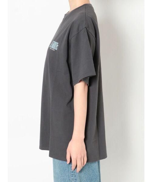 Ungrid（アングリッド）の「JETABOUTS ロゴTee（Tシャツ/カットソー・レディース・ブルー/チャコールグレー/オフホワイト/ピンク・FREE）」の8枚目の写真