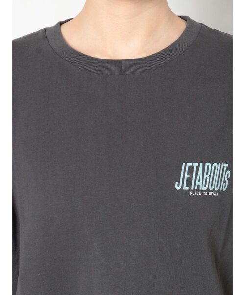 Ungrid（アングリッド）の「JETABOUTS ロゴTee（Tシャツ/カットソー・レディース・ブルー/チャコールグレー/オフホワイト/ピンク・FREE）」の6枚目の写真