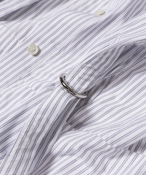 YOHEI OHNO(ヨウヘイオオノ)の「Armor Sleeve Stripe Shirt(シャツ/ブラウス・レディース・ホワイト・36)」の5枚目の写真