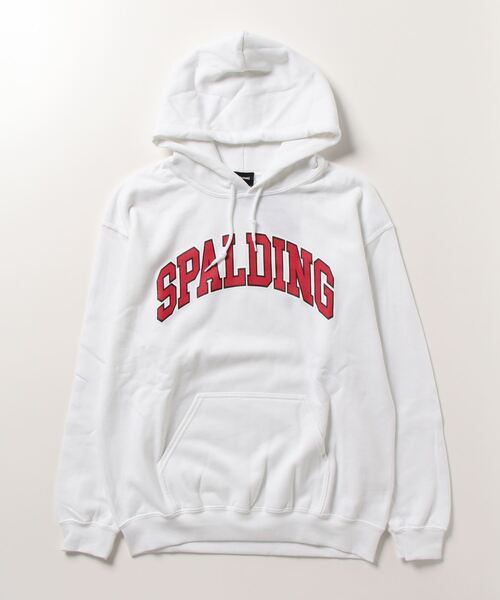SPALDING(スポルディング)の「【 SPALDING / スポルディング 】カレッジ アーチ ロゴ フーディー LOGO HOODIE(パーカー・メンズ・ホワイト/ブラック/レッド・X-LARGE/LARGE/MEDIUM/SMALL)」の6枚目の写真