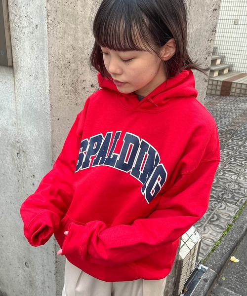 SPALDING(スポルディング)の「【 SPALDING / スポルディング 】カレッジ アーチ ロゴ フーディー LOGO HOODIE(パーカー・メンズ・ホワイト/ブラック/レッド・X-LARGE/LARGE/MEDIUM/SMALL)」の9枚目の写真