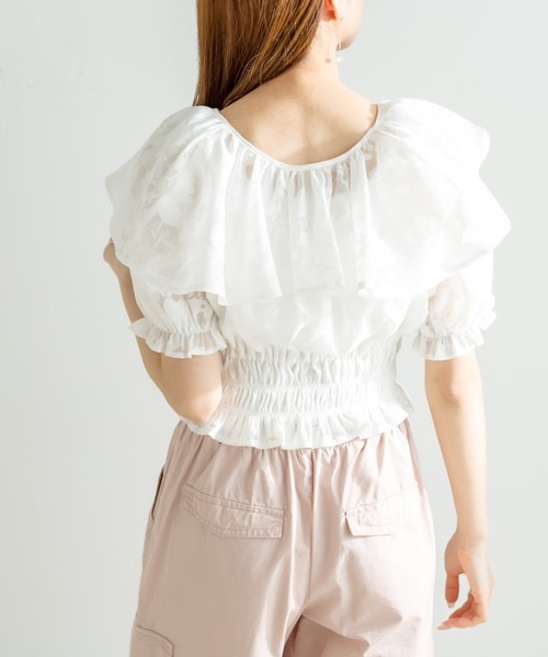 OLIVE des OLIVE（オリーブデオリーブ）の「衿取り外しマルチWAYブラウス（シャツ/ブラウス・レディース・ブラック/ブルー/オフホワイト/サックスブルー・FREE）」の13枚目の写真