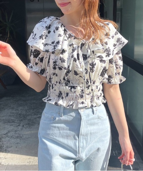 OLIVE des OLIVE（オリーブデオリーブ）の「衿取り外しマルチWAYブラウス（シャツ/ブラウス・レディース・ブラック/ブルー/オフホワイト/サックスブルー・FREE）」の8枚目の写真