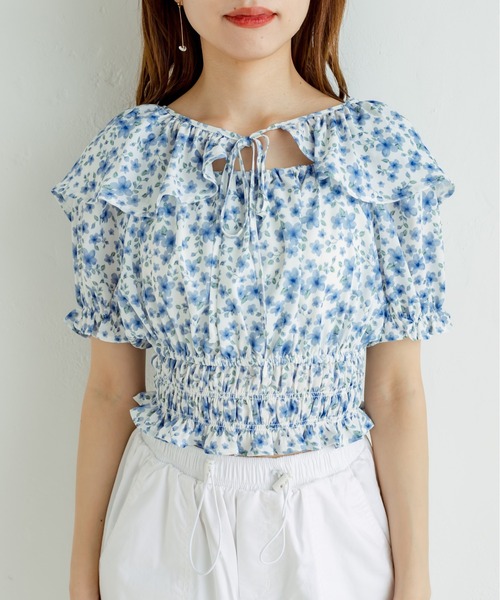 OLIVE des OLIVE（オリーブデオリーブ）の「衿取り外しマルチWAYブラウス（シャツ/ブラウス・レディース・ブラック/ブルー/オフホワイト/サックスブルー・FREE）」の11枚目の写真