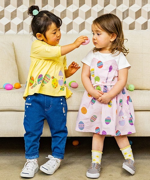 kladskap（クレードスコープ）の「【コロボックル】イースター半袖ワンピース（ワンピース・キッズ・ライトピンク/ミント・110cm/120cm/100cm/90cm/80ｃｍ）」の3枚目の写真