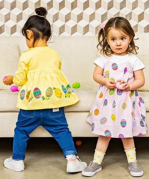 kladskap（クレードスコープ）の「【コロボックル】イースター半袖ワンピース（ワンピース・キッズ・ライトピンク/ミント・110cm/120cm/100cm/90cm/80ｃｍ）」の4枚目の写真