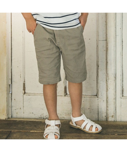 BeBe(ベベ)の「ピケストレッチハーフパンツ(90~150cm)(その他パンツ・キッズ・ベージュ/ネイビー/ホワイト・150/110/100/140/90/130/120)」の2枚目の写真