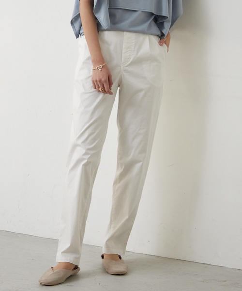for/c(フォーシー)の「ストレッチストレスフリーパンツ【オーガニックコットン】(その他パンツ・レディース・グリーン/グレー/ホワイト/ベージュ/ブラック・LL/S/M/L)」の2枚目の写真