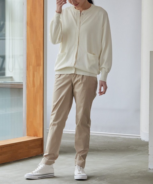 for/c(フォーシー)の「ストレッチストレスフリーパンツ【オーガニックコットン】(その他パンツ・レディース・グリーン/グレー/ホワイト/ベージュ/ブラック・LL/S/M/L)」の9枚目の写真