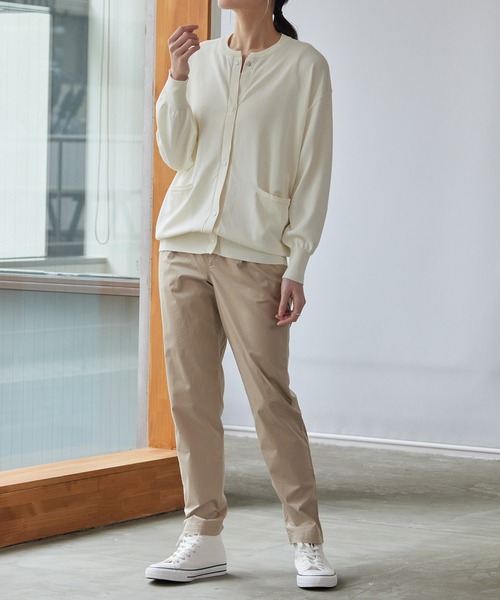 for/c(フォーシー)の「ストレッチストレスフリーパンツ【オーガニックコットン】(その他パンツ・レディース・グリーン/グレー/ホワイト/ベージュ/ブラック・LL/S/M/L)」の10枚目の写真