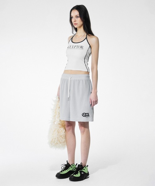★SCULPTOR★ Symbol Logo Mesh Shorts Poppy SC23S440NMRD SCULPTOR（スカルプター）の「Symbol Logo Mesh Shorts/シンボル