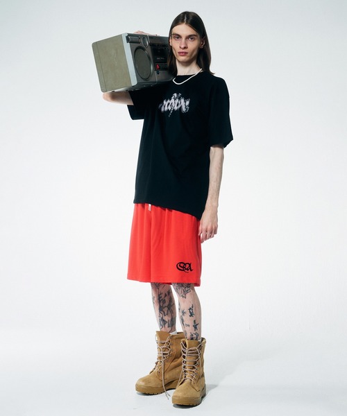 ★SCULPTOR★ Symbol Logo Mesh Shorts Poppy SC23S440NMRD SCULPTOR（スカルプター）の「Symbol Logo Mesh Shorts/シンボル