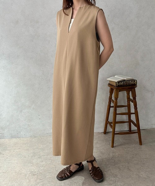 apres jour clair(アプレジュールクレア)の「【apres jour clair】キーネックジャンスカ【ZOZOTOWN限定アイテム】(ワンピース・レディース・ベージュ/アイボリー/ブラウン系その他/ブラック・X-LARGE/フリー)」の15枚目の写真