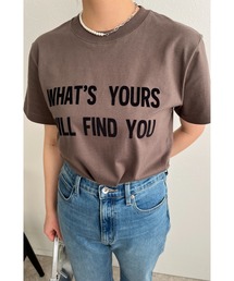 WHATSYOUR フロッキーロゴプリントTシャツ