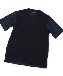 ニットコンビハーフスリーブカットソー