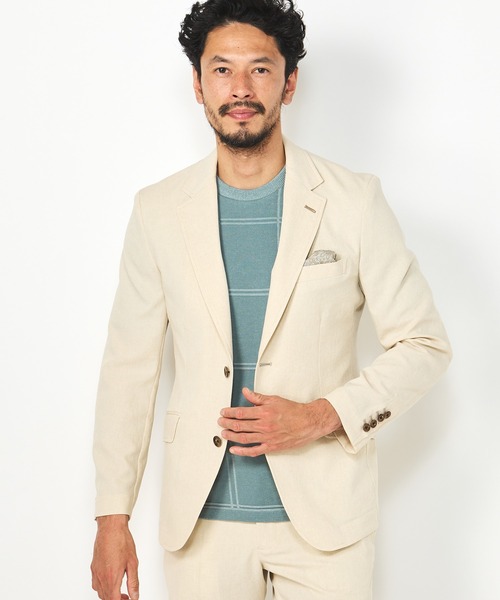 MEN'S BIGI（メンズビギ）の「ニットコンビハーフスリーブカットソー（Tシャツ/カットソー・メンズ・サックスブルー/ネイビー/ホワイト/グリーン・01/02/03）」の11枚目の写真