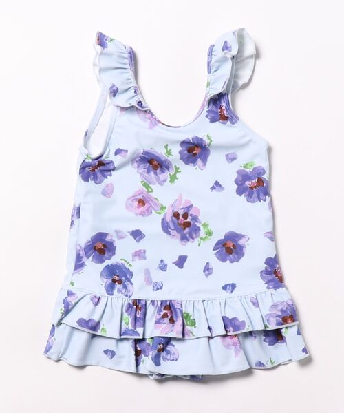 HAKKA KIDS（ハッカキッズ）の「[水着･スイム]ポピー/ボタニカルガーデンプリントワンピース（水着・キッズ・パープル/レッド/ピンク・M/S）」の2枚目の写真