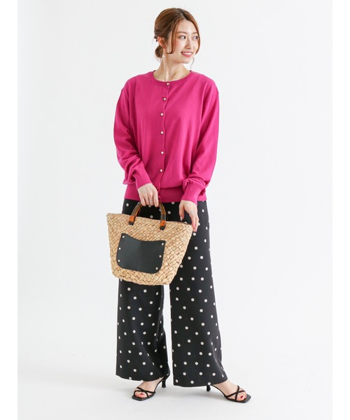 Te chichi(テチチ)の「麻調プリント柄アソートワイドパンツ(その他パンツ・レディース・ブラック/ベージュ/キナリ/チャコール・フリ-)」の12枚目の写真