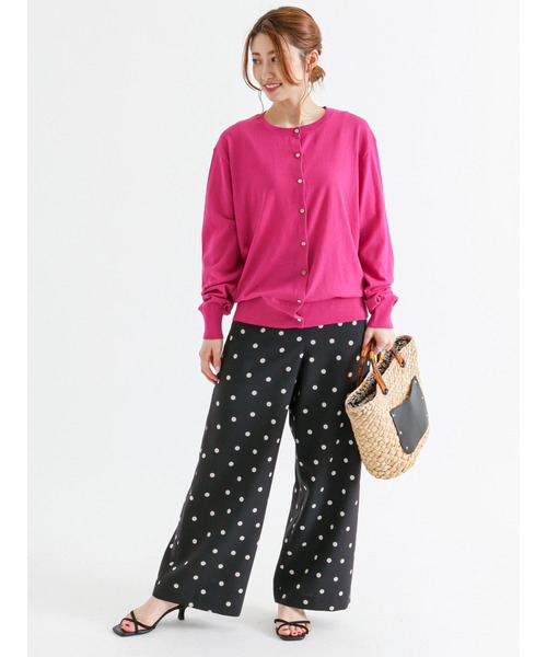 Te chichi(テチチ)の「麻調プリント柄アソートワイドパンツ(その他パンツ・レディース・ブラック/ベージュ/キナリ/チャコール・フリ-)」の13枚目の写真