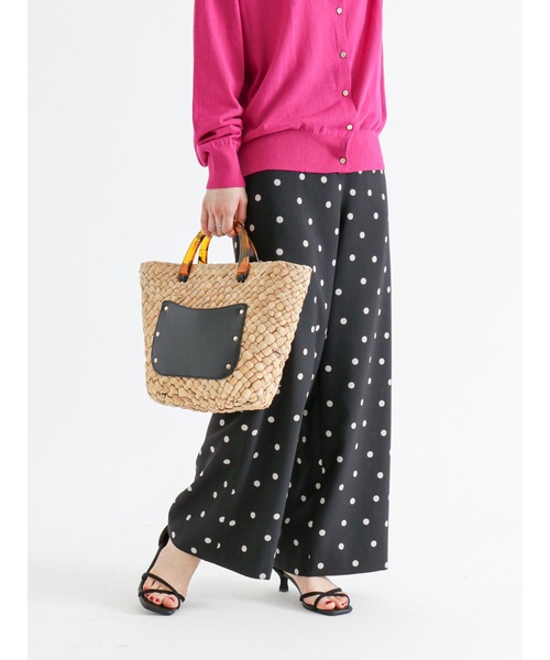 Te chichi(テチチ)の「麻調プリント柄アソートワイドパンツ(その他パンツ・レディース・ブラック/ベージュ/キナリ/チャコール・フリ-)」の14枚目の写真