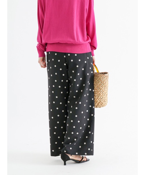 Te chichi(テチチ)の「麻調プリント柄アソートワイドパンツ(その他パンツ・レディース・ブラック/ベージュ/キナリ/チャコール・フリ-)」の15枚目の写真