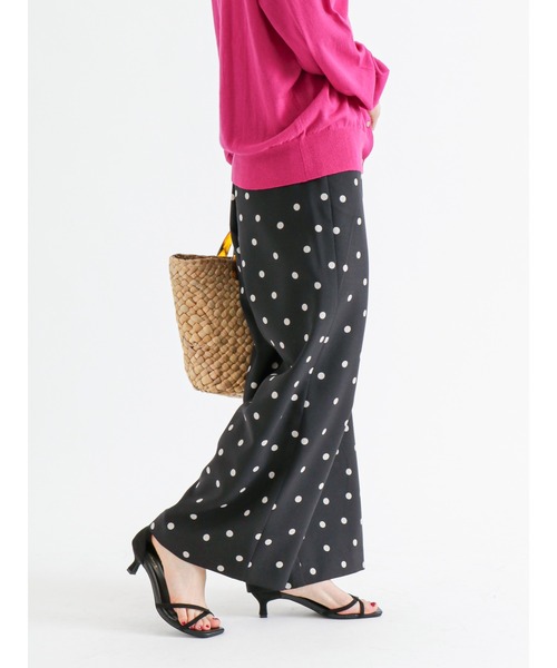 Te chichi(テチチ)の「麻調プリント柄アソートワイドパンツ(その他パンツ・レディース・ブラック/ベージュ/キナリ/チャコール・フリ-)」の16枚目の写真