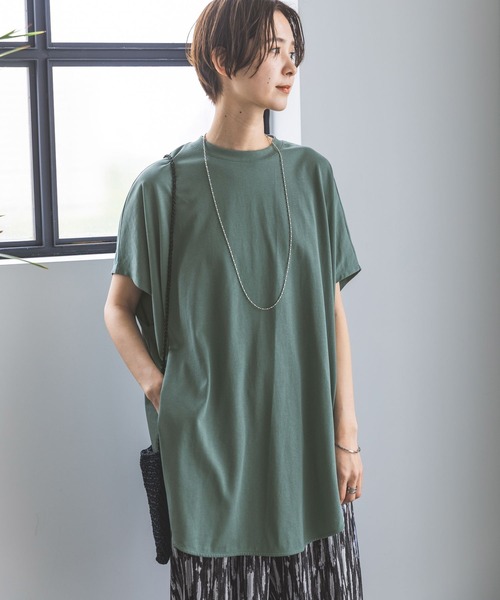 LEPSIM（レプシィム）の「裾ラウンドチュニック　192597（Tシャツ/カットソー・レディース・オレンジ/モスグリーン/オフホワイト/チャコールグレー・FREE）」の12枚目の写真